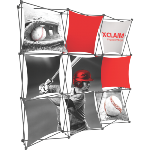 Trade Show 3D Snap Popup Xclaim 8ft Fabric Popup Display Kit 01