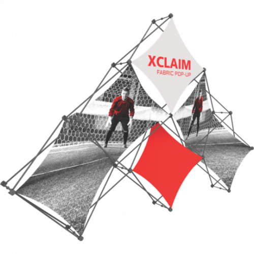 Pyramid Tabletop Popup Display Xclaim 10ft 6 Quad Kit 01
