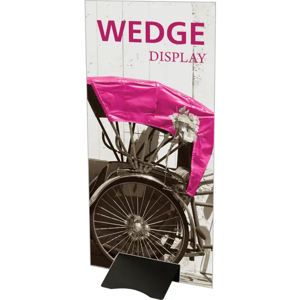 Sign Holder for Rigid Signs Wedge 12in wide Sign Base Clamp