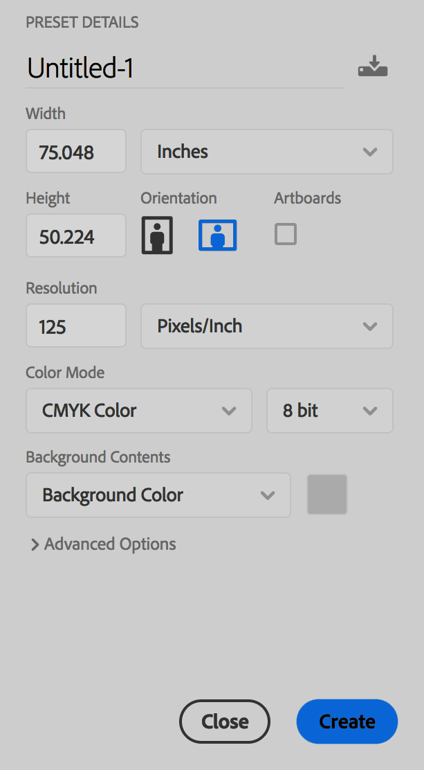How to set image size and resolution in Photoshop