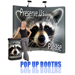 Trade Show Popup Booth Displays with Printed Rollable Graphic Panels Lifetime Hardware Warranty